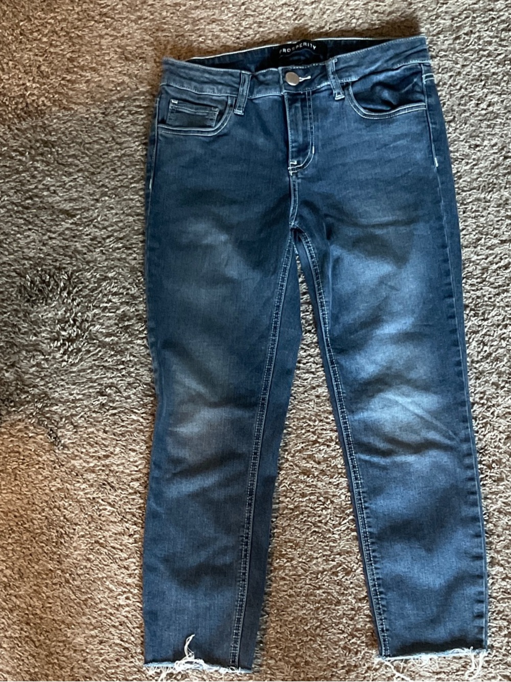 Dark Blue Womens Slim Ankle Jeans